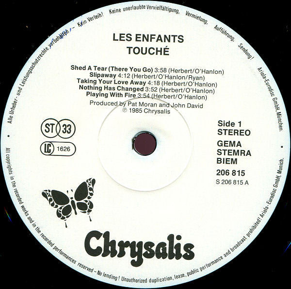 Les Enfants : Touché (LP, Album)