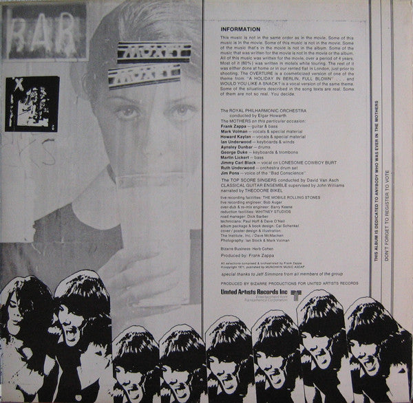 Frank Zappa : 200 Motels (Original Motion Picture Soundtrack) (2xLP, Album)