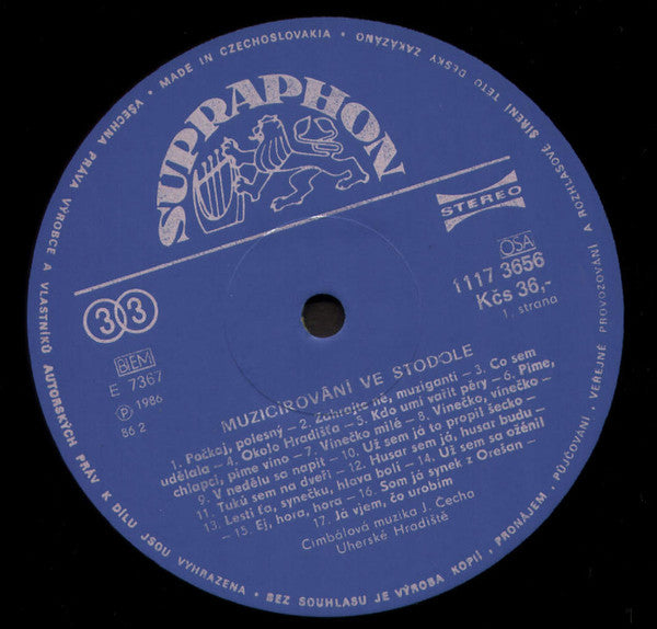 Cimbálová Muzika Jaroslava Čecha : Muzicírování Ve Stodole (LP, Album)