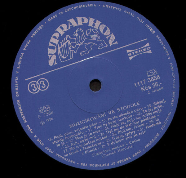 Cimbálová Muzika Jaroslava Čecha : Muzicírování Ve Stodole (LP, Album)