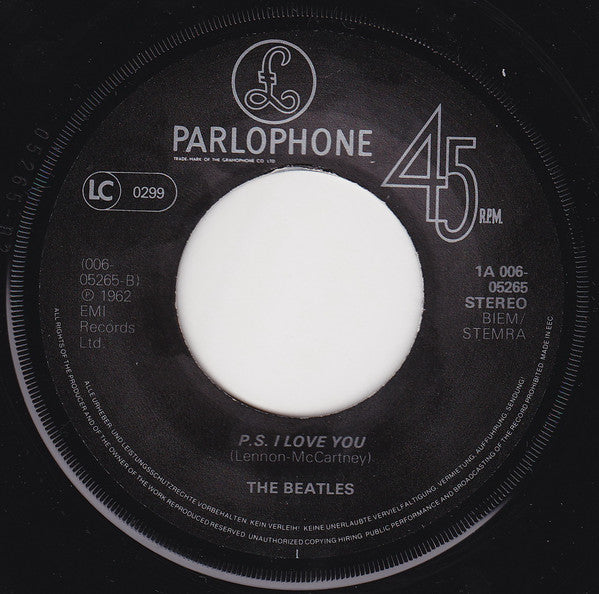 The Beatles : Love Me Do (7", Single, RE)