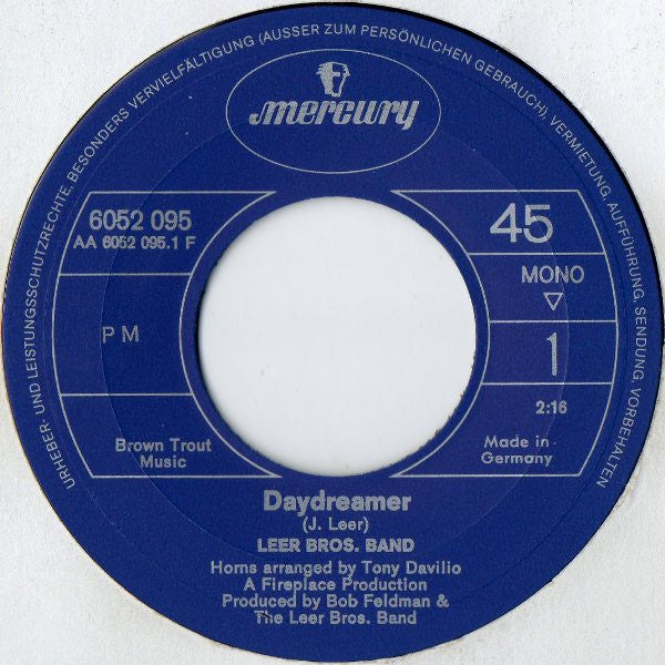 Leer Brothers : Daydreamer (7", Single, Mono)