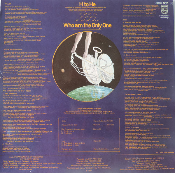 Van Der Graaf Generator : H To He Who Am The Only One (LP, Album, RE, RP, Lam)