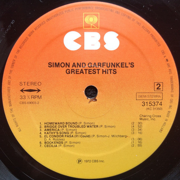 Simon & Garfunkel : Simon And Garfunkel's Greatest Hits (LP, Comp, RE, Clu)
