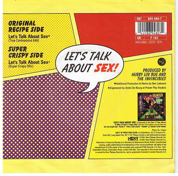 Salt-N-Pepa* : Let's Talk About Sex! (7", Single)