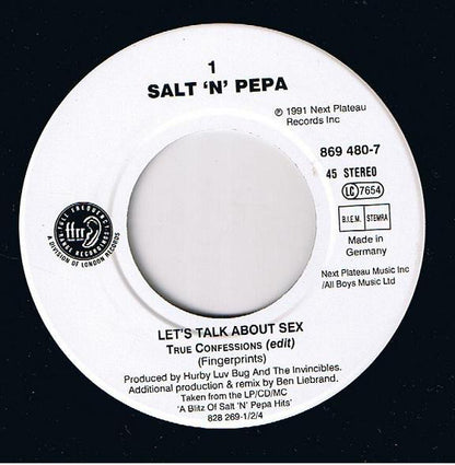 Salt-N-Pepa* : Let's Talk About Sex! (7", Single)