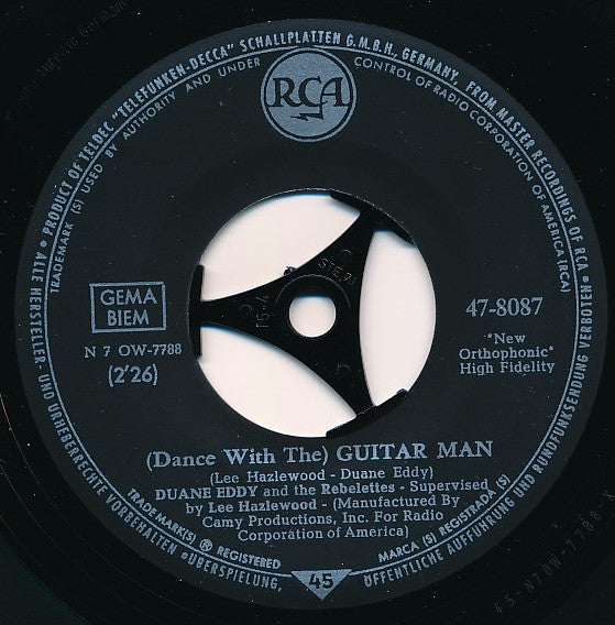 Duane Eddy : (Dance With The) Guitar Man (7", Single, Mono)