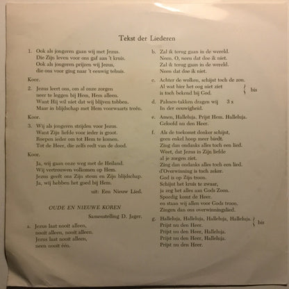 Zangensemble "Blijde Geluiden", Muntendam, Fanfarecorps “Elad” : Ook Als Jongeren, Oude En Nieuwe Gezangen, Selectie Geestelijke Liederen  (7", EP)
