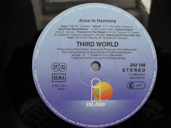 Third World : Arise In Harmony (LP, Album)
