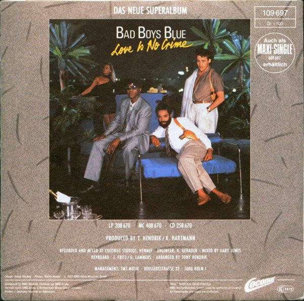 Bad Boys Blue : Don't Walk Away Suzanne (7", Single)
