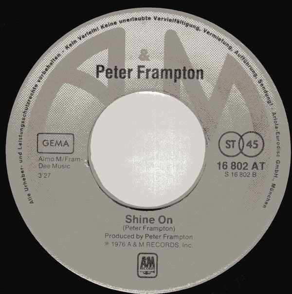 Peter Frampton : Show Me The Way (Live) (7", Single)