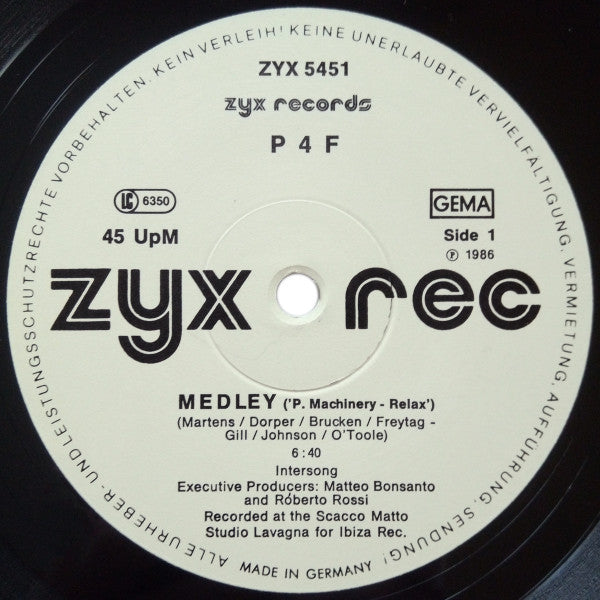 P4F Propaganda For Frankie* : P. Machinery Medley With Relax (12", Maxi)