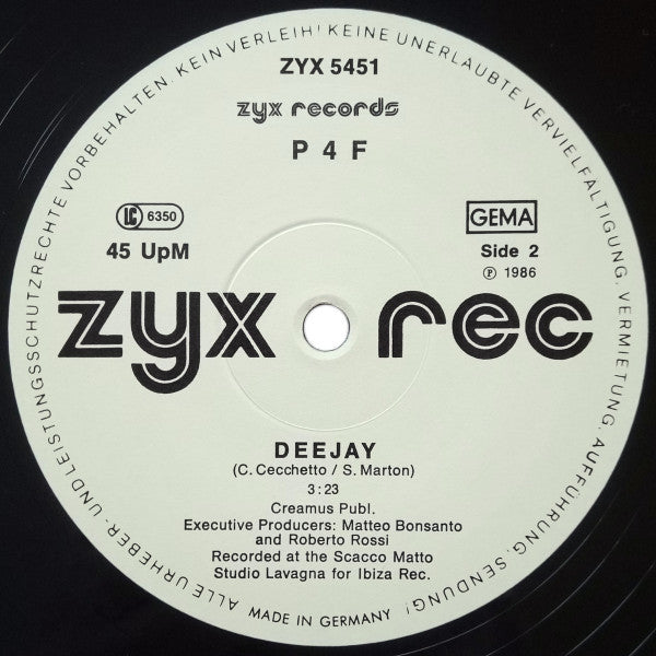 P4F : P. Machinery Medley With Relax (12", Maxi)