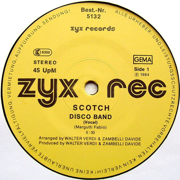 Scotch : Disco Band (12", Maxi)