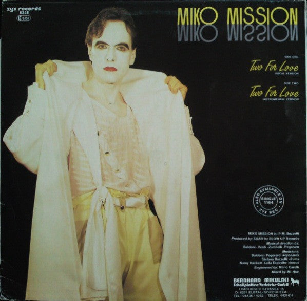 Miko Mission : Two For Love (12", Maxi)