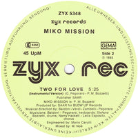Miko Mission : Two For Love (12", Maxi)