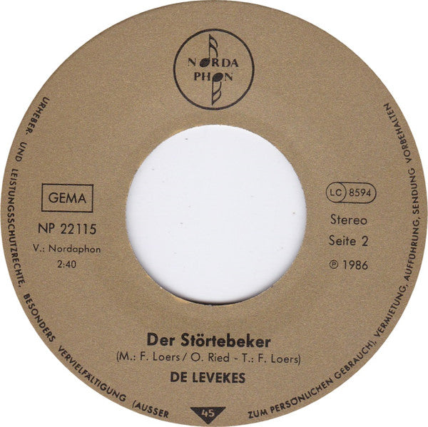 De Levekes : Ick Bün Ostfrees / Der Störtebeker (7")