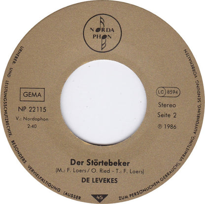 De Levekes : Ick Bün Ostfrees / Der Störtebeker (7")