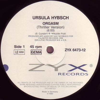 Ursula Hybsch : Orgasm (12", Maxi)