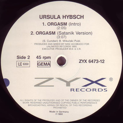 Ursula Hybsch : Orgasm (12", Maxi)