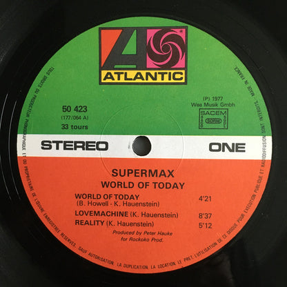 Supermax : World Of Today (LP, Album)
