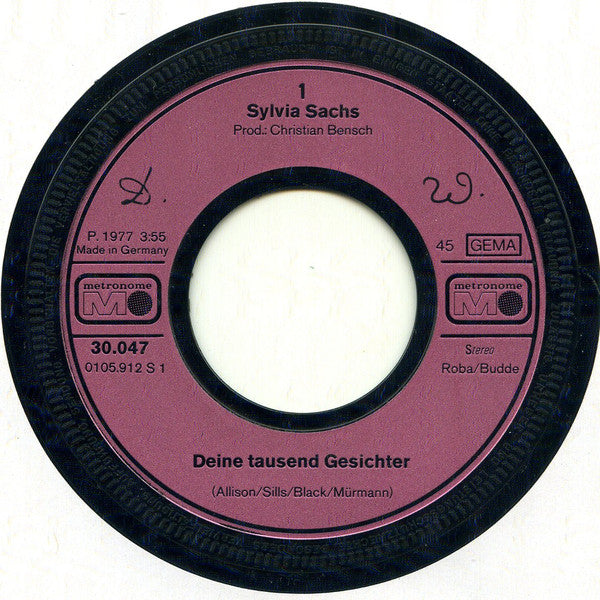 Sylvia Sachs : Deine Tausend Gesichter (7", Single)
