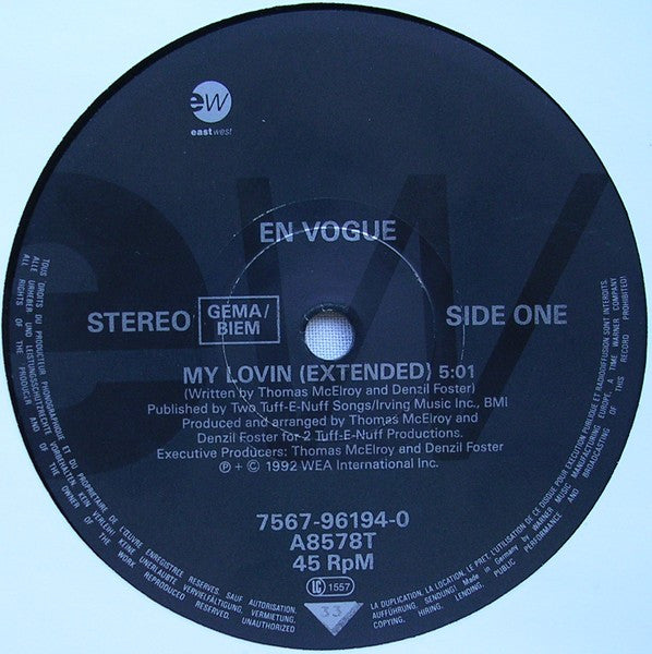 En Vogue : My Lovin' (You're Never Gonna Get It) (12")