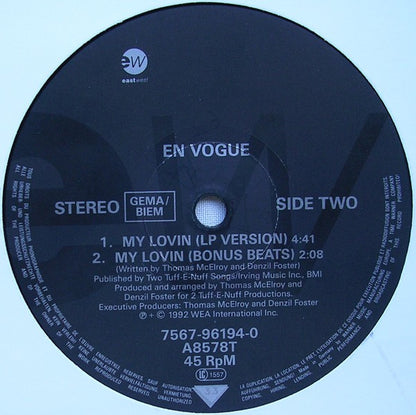 En Vogue : My Lovin' (You're Never Gonna Get It) (12")