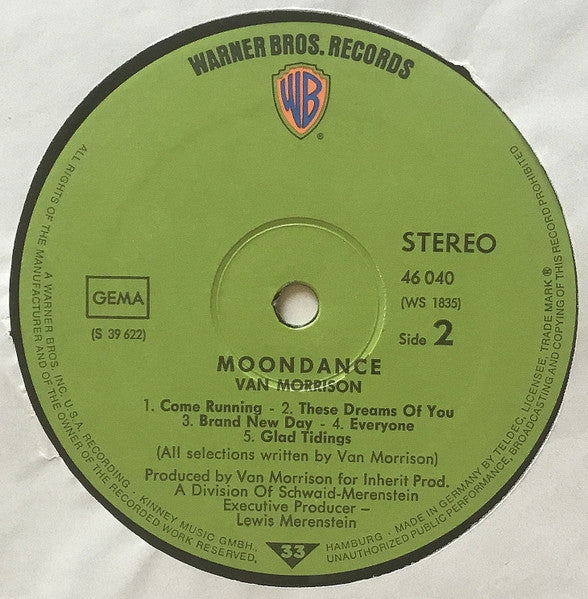 Van Morrison : Moondance (LP, Album, RP)