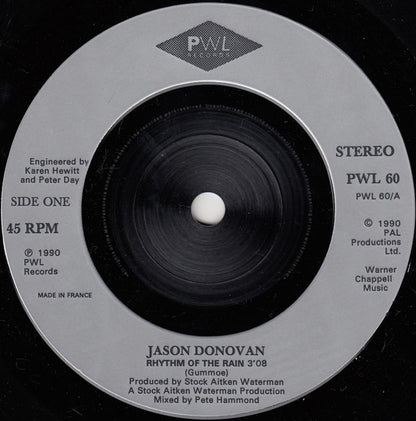 Jason Donovan : Rhythm Of The Rain (7", Single, Sil)