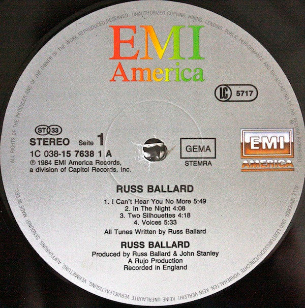Russ Ballard : Russ Ballard (LP, Album, RP)