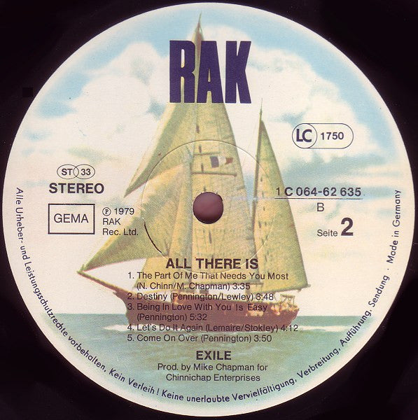 Exile (7) : All There Is (LP, Album)