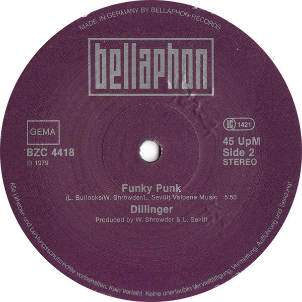Dillinger : Cocaine In My Brain / Funky Punk (12", Maxi)