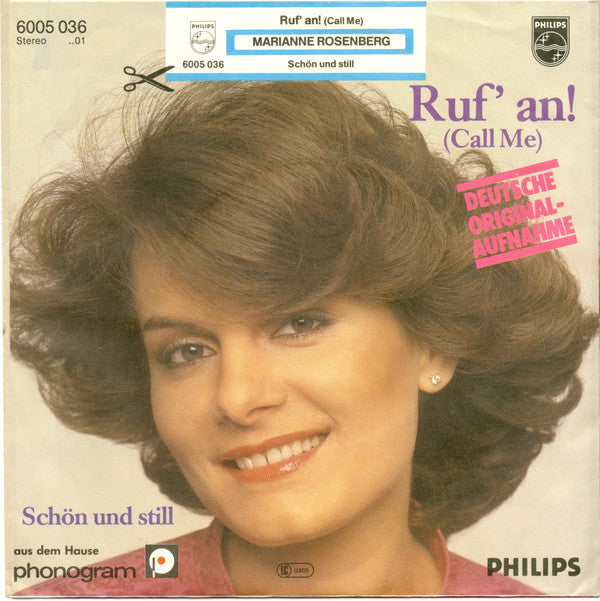 Marianne Rosenberg : Ruf' An! (Call Me) (7", Single)