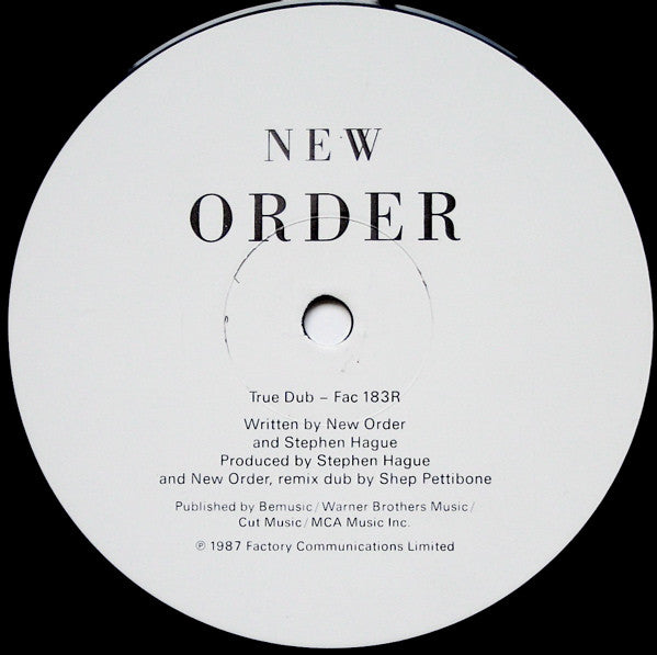 New Order : True Faith Remix (12", Single)