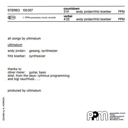 Ultimatum (4) : Countdown / Vorbei (7")