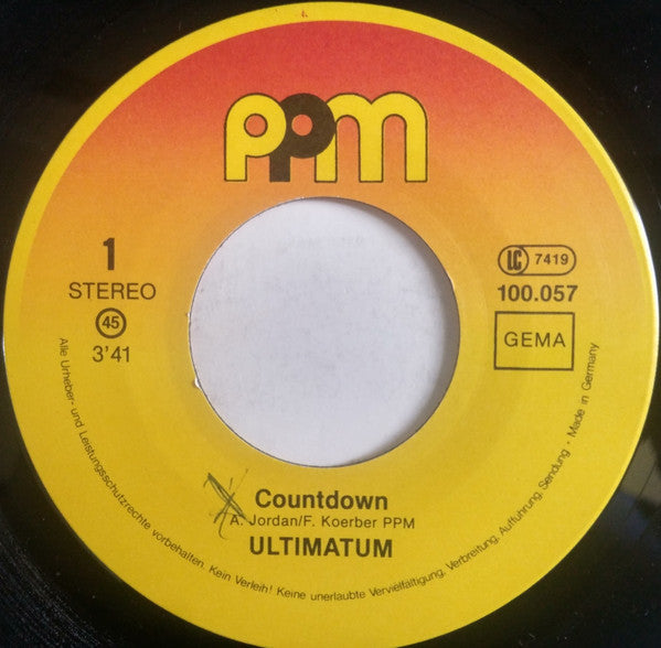 Ultimatum (4) : Countdown / Vorbei (7")