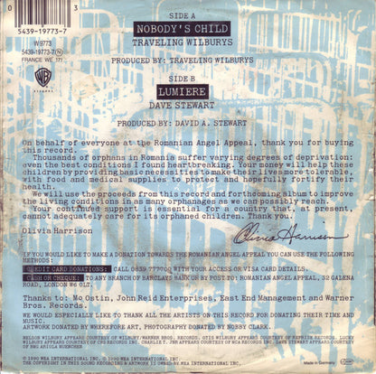 Traveling Wilburys : Nobody's Child (7", Lar)