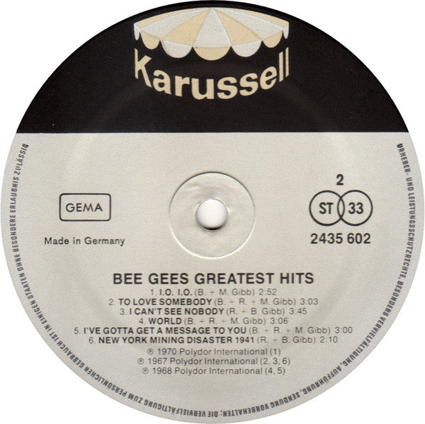 Bee Gees : Greatest Hits (LP, Comp)