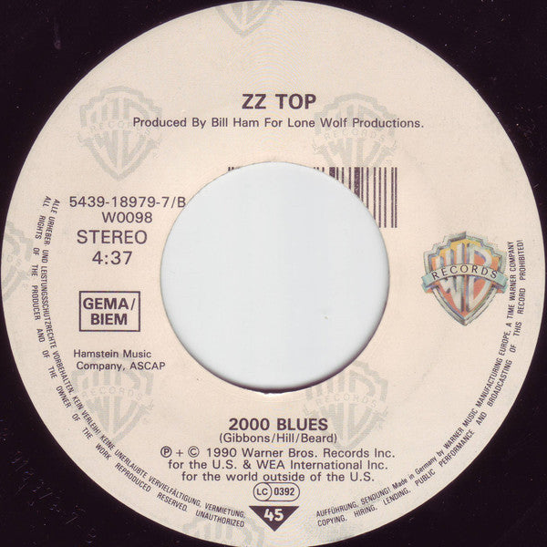 ZZ Top : Viva Las Vegas (7", Single)