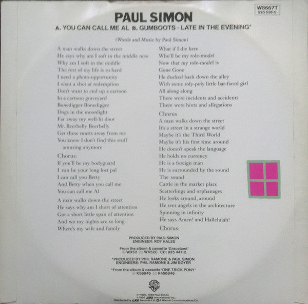 Paul Simon : You Can Call Me Al (12", Single)