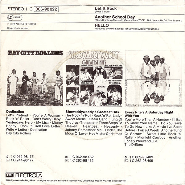 Hello : Let It Rock (7", Single)