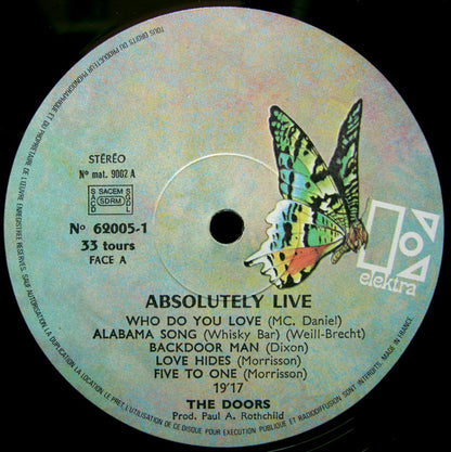 The Doors : Absolutely Live (2xLP, Album, RE)