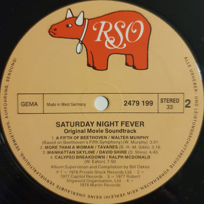 Various : Saturday Night Fever (The Original Movie Sound Track) (2xLP, Album, Comp, Gat)