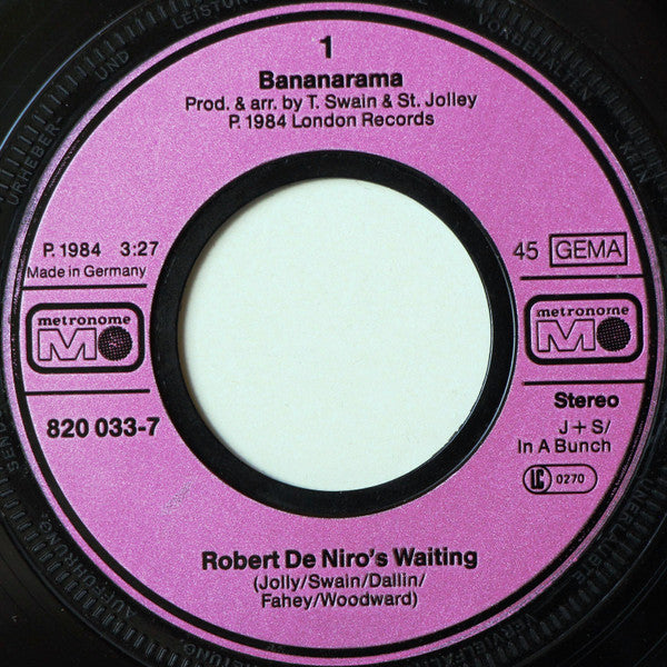 Bananarama : Robert De Niro's Waiting... (7", Single)