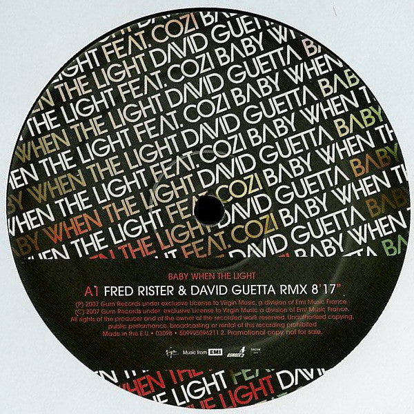 David Guetta Feat. Cozi : Baby When The Light (12", Promo)