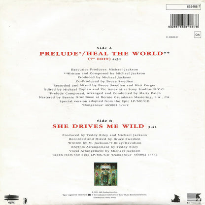 Michael Jackson : Heal The World (7", Single, S/Edition, Pos)