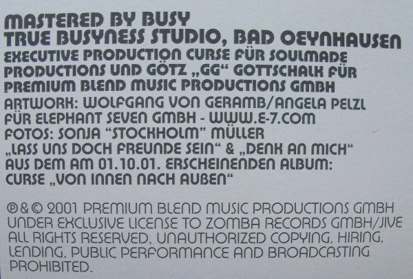 Curse (3) : Lass Uns Doch Freunde Sein / Denk An Mich (12")