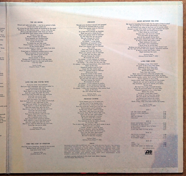 Crosby, Stills, Nash & Young : 4 Way Street (2xLP, Album, RE)