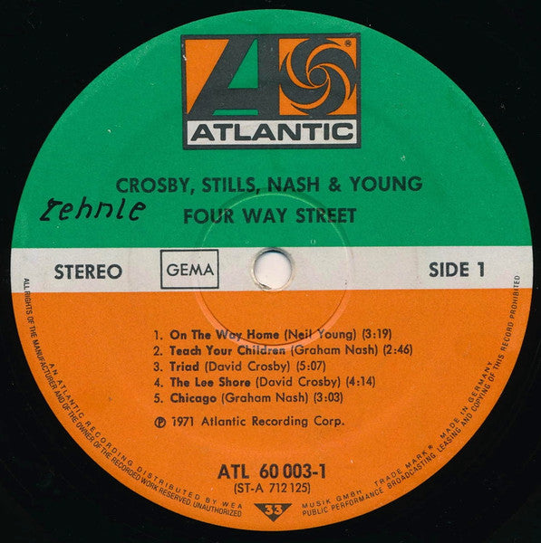 Crosby, Stills, Nash & Young : 4 Way Street (2xLP, Album, RE)